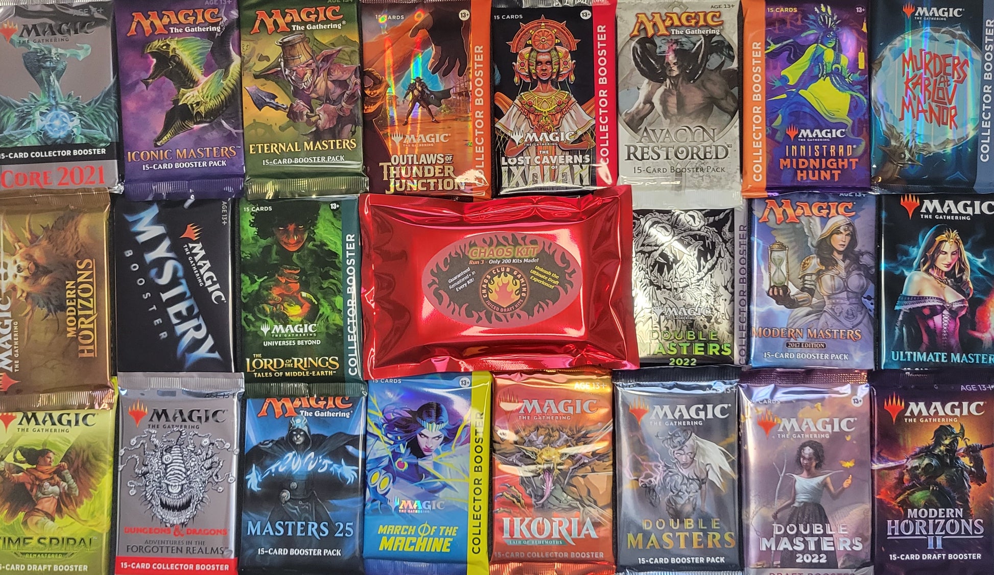 chaos booster box mtg Chaos Crate - 8x CHAOS KITS Run 3 - 8 Player Draft Crate
